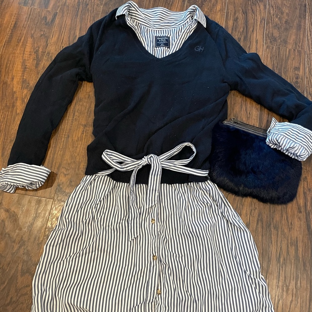Abercrombie & Fitch stripped shirt dress